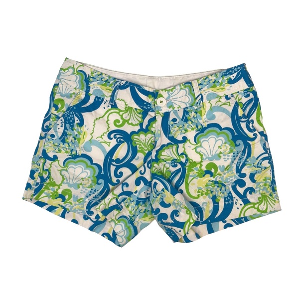 Lilly Pulitzer Pants - Lilly Pulitzer Crystal Coast Resort White Callahan Shorts Size 6